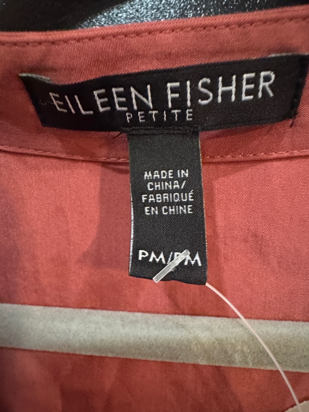 Eileen Fisher Coral Button-Front V-Neck Blouse - Picture 4 of 6